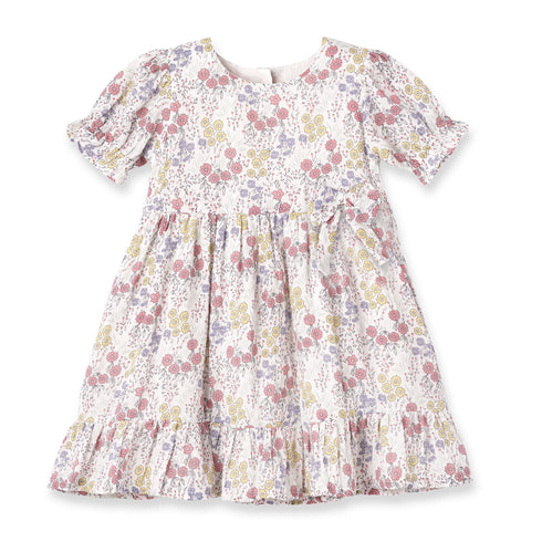 cotton-floral-gauze-dress-with-bow Tesa Babe - Sophia's StyleBaby Girl Clothes-1